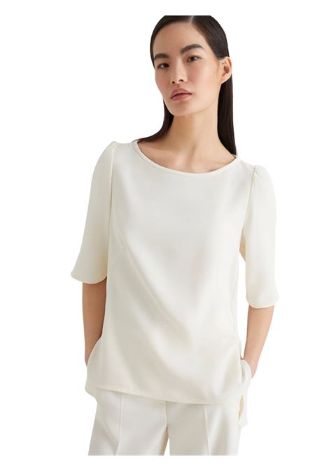 T-shirt in envers satin - BIANCO LANA Marella articolo 365 | VANESSA001